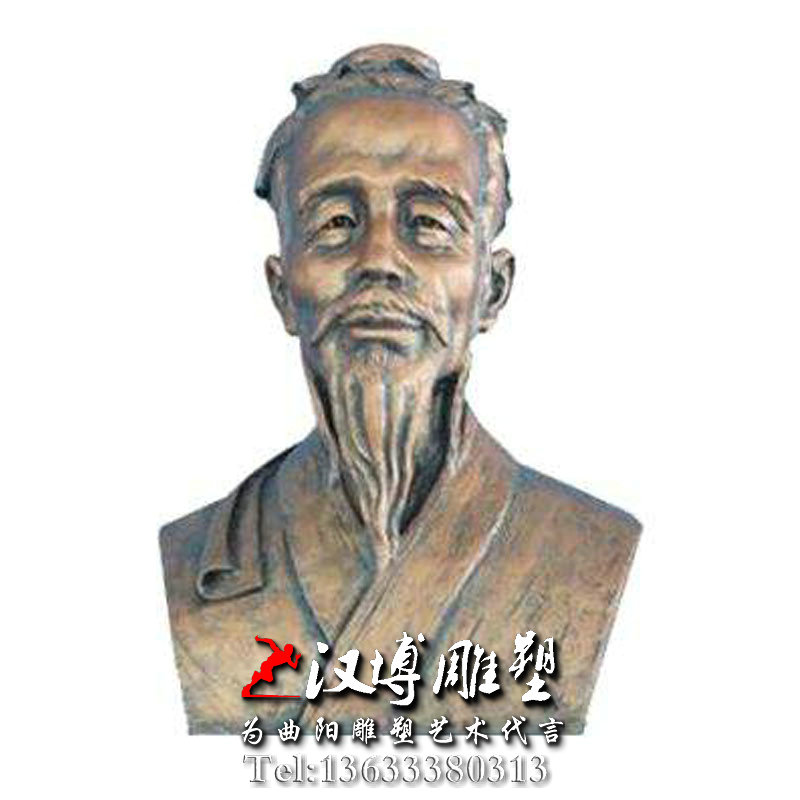 华佗人物雕像,半身像人物雕塑,古代医学家雕塑