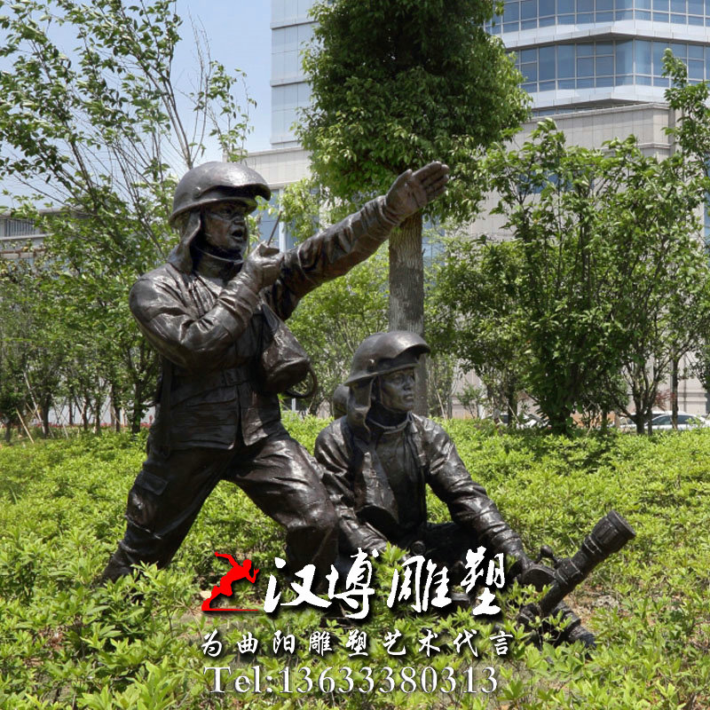 消防人员雕塑,军人雕像,景观雕塑