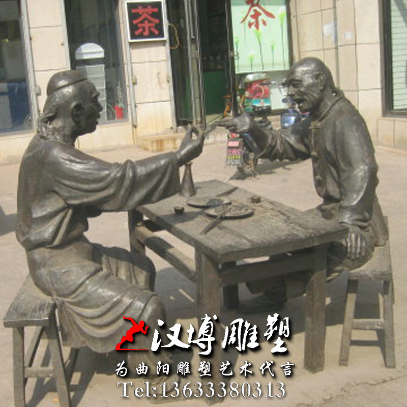 划拳喝酒雕塑,人物雕像,景观雕塑