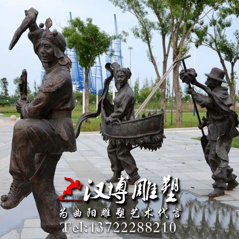 扭秧歌雕塑,人物雕像,民俗文化雕塑