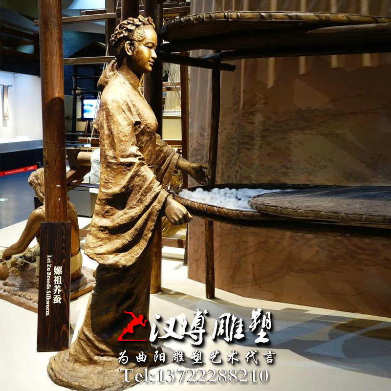 嫘祖雕塑,民俗文化雕塑,玻璃钢铜雕