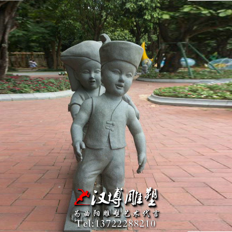 小孩玩耍雕像,景观雕塑,壮族人物雕塑