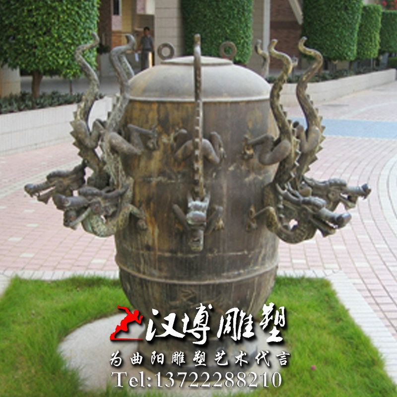 玻璃钢铜雕,景观雕塑,地动仪雕塑厂家