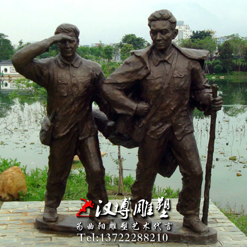 玻璃钢铸铜雕塑,廉政人物雕像,园林景观雕塑