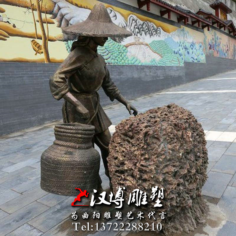 采茶人物雕像,茶文化雕塑,园林景观雕塑