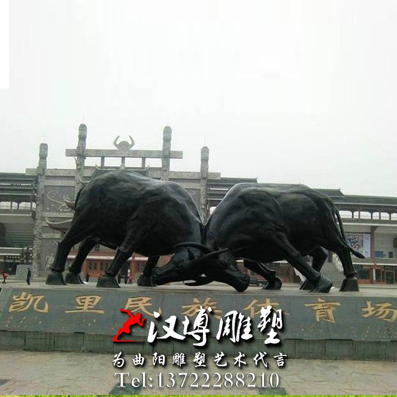 广场斗牛雕塑,动物雕塑,景观雕塑
