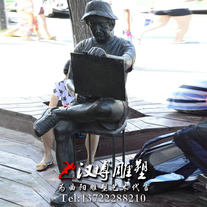 绘画画家雕像,艺术雕塑,景观雕塑