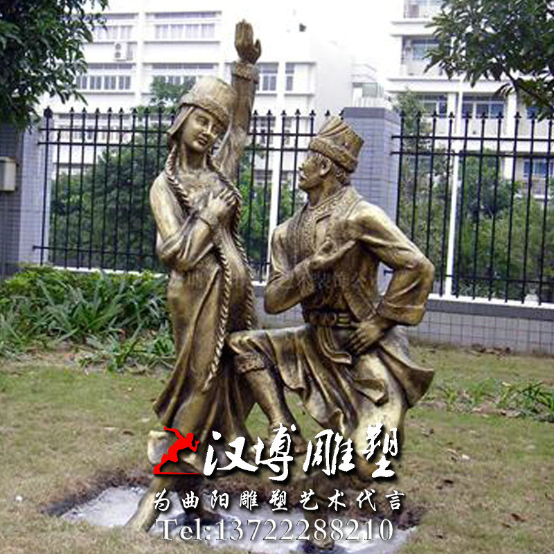维吾尔族人物雕像,少数民族雕塑,民俗文化雕塑