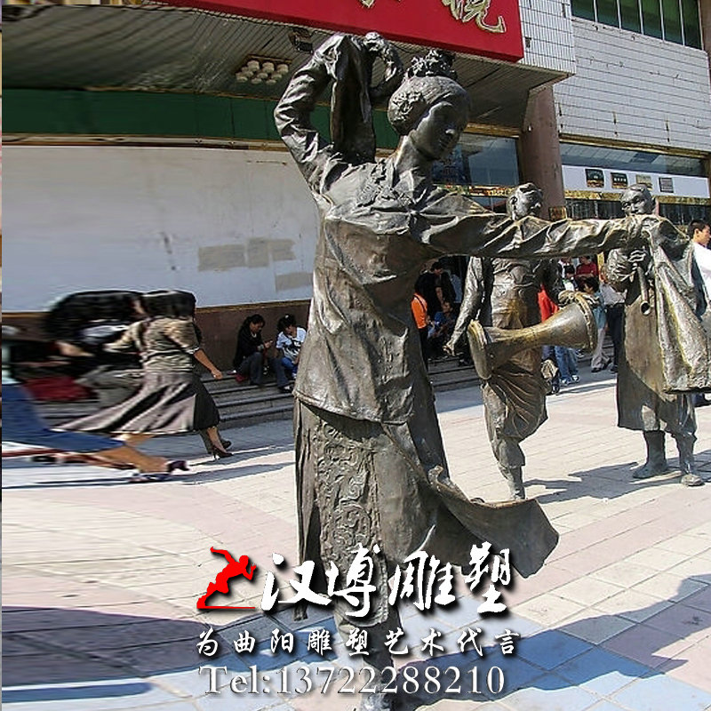 玻璃钢铜雕,民俗文化雕塑,人物雕像
