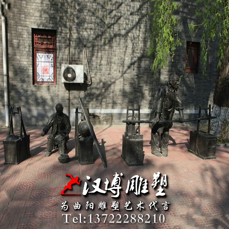 传统爆米花工艺雕塑,人物雕像,民俗文化雕塑