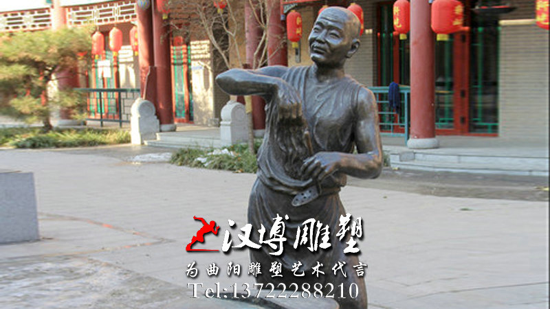 玻璃钢雕塑,卖小吃人物雕像,民俗文化主题铜雕