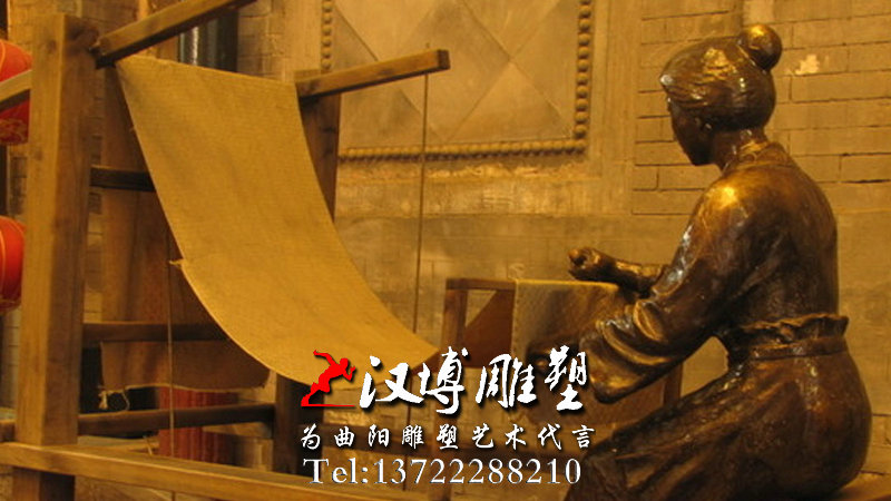 民俗文化雕塑,纺织人物雕像,园林景观雕塑