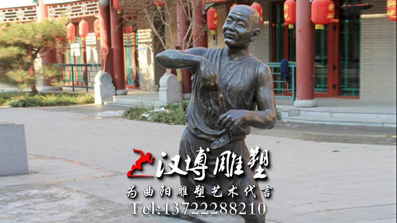 玻璃钢雕塑,卖小吃人物雕像,民俗文化主题铜雕