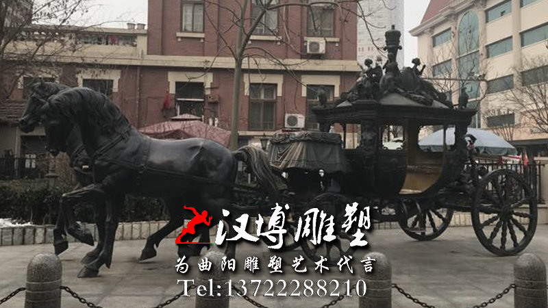 马车雕塑,马车景区铜雕,园林景观雕塑