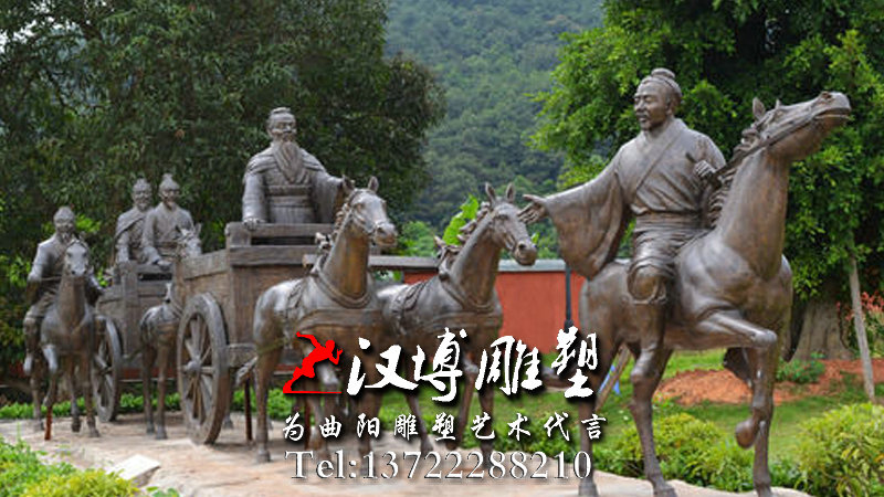 玻璃钢雕塑,马车铜雕,园林景观雕塑