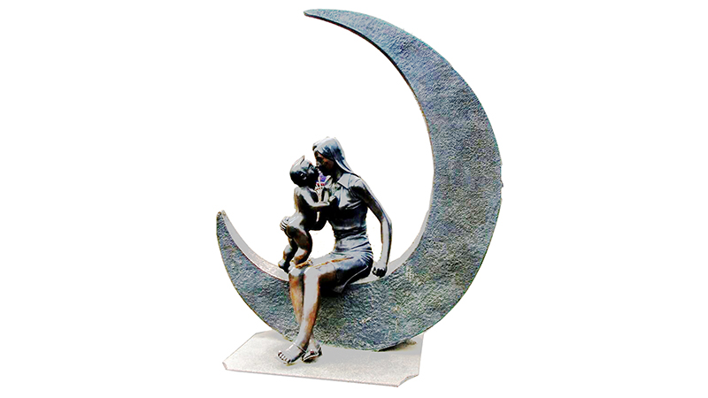 玻璃钢雕塑,母爱人物雕像,校园景观铜雕