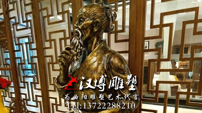 玻璃钢雕塑,鲁班人物雕像,木匠鼻祖人物铜雕