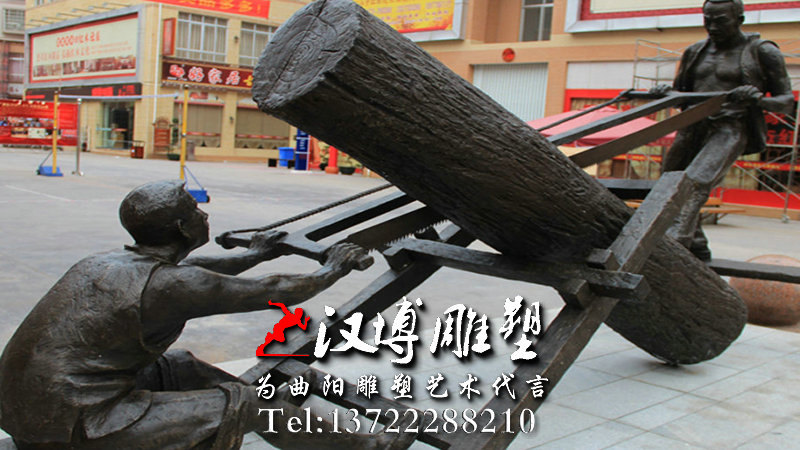 户外玻璃钢雕塑,木匠工人雕像,工匠雕塑