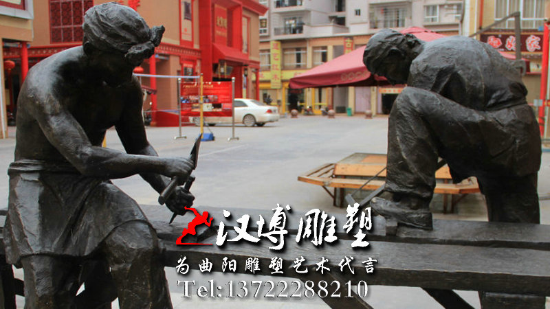 木匠雕塑,木匠精神雕像,木匠工人铜雕