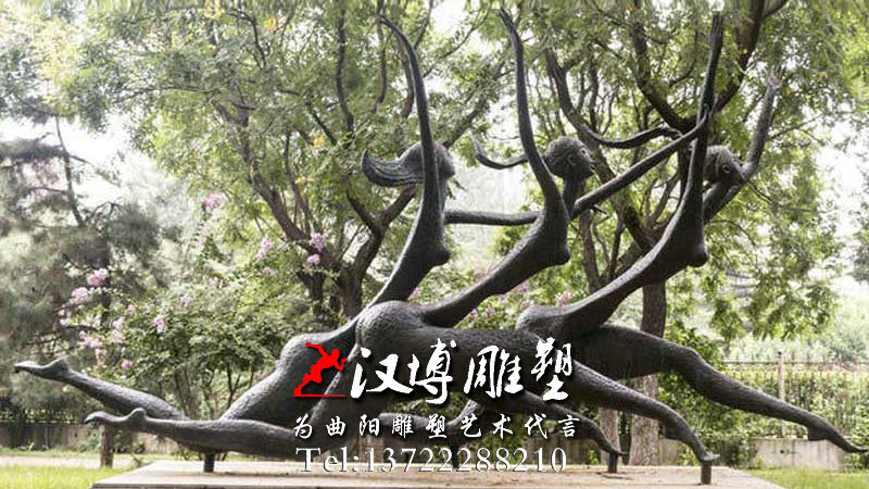 跳舞人物雕像,校园景观雕塑,校园雕塑厂家