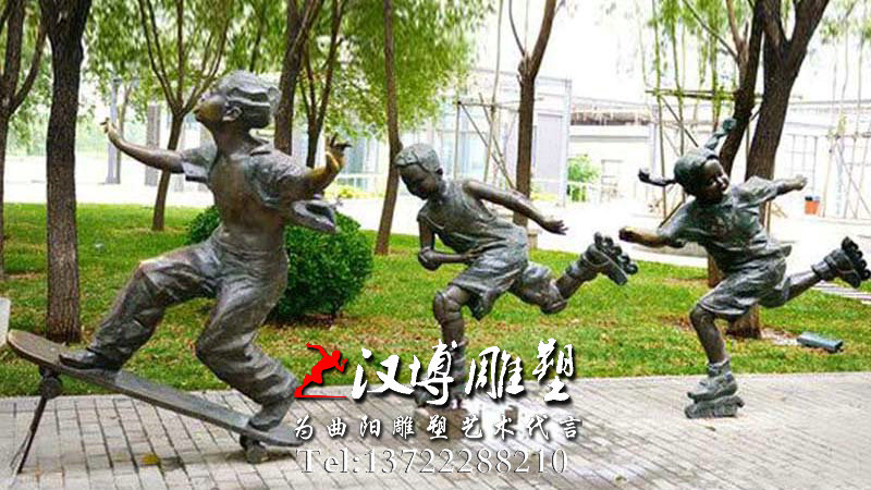 玻璃钢雕塑,运动人物雕像,校园景观雕塑