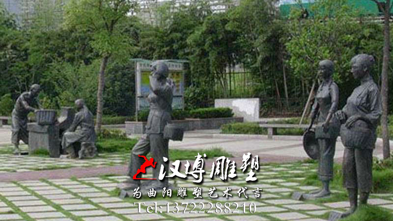 茶文化雕塑,人物雕像,广场景观雕塑