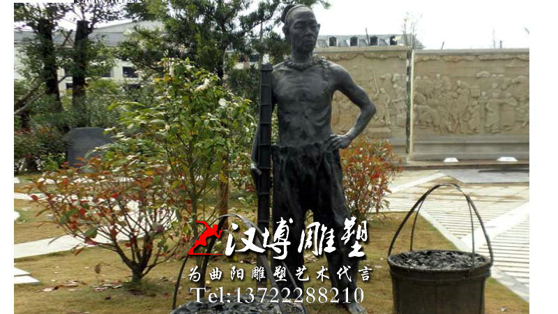 卖茶叶人物雕像,茶文化主题雕塑,民俗文化雕塑