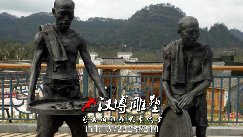 茶农人物雕像,茶文化主题雕塑,园林景观雕塑