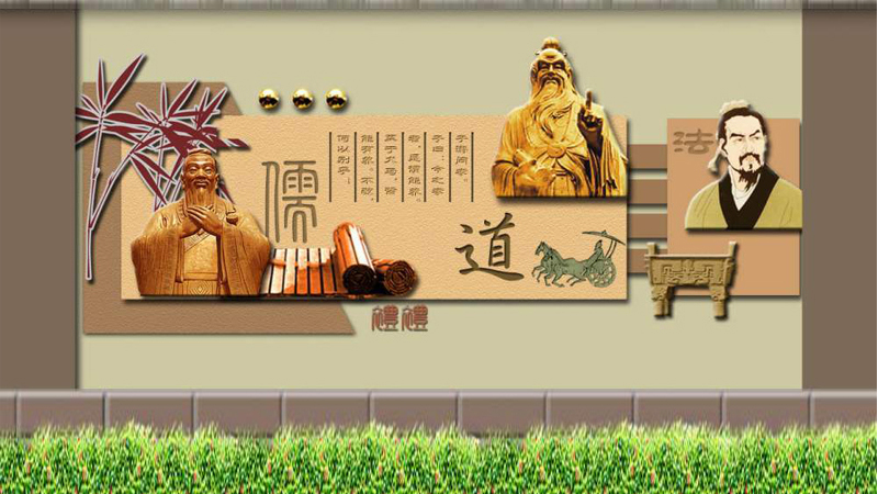 校园孔子浮雕,校园人物雕塑,校园景观铜雕