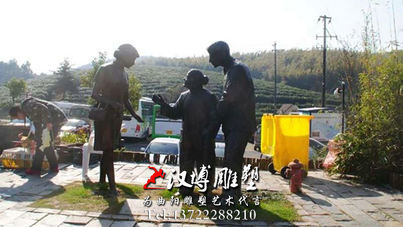 玻璃钢雕塑,孝道文化铜雕,人物雕像