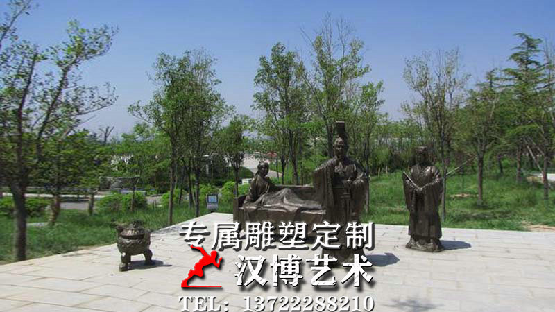 园林景观亲尝汤药雕塑,二十孝雕像,民族文化铜雕