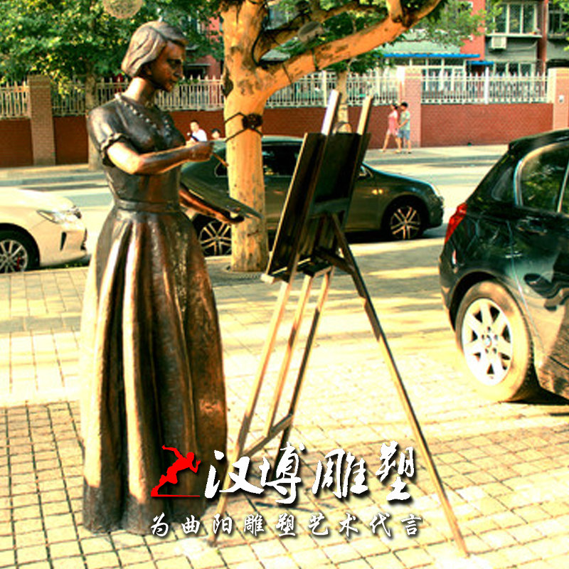文化艺术绘画雕像,步行街人物雕塑,名人仿铜雕像
