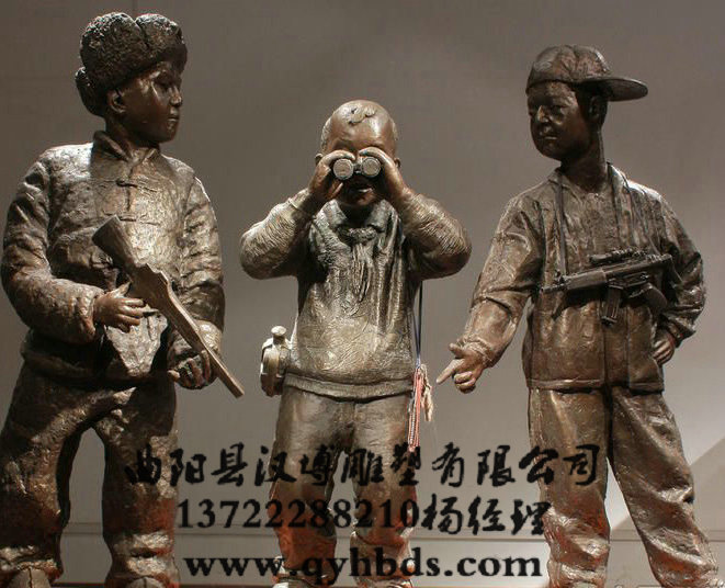 校园小孩雕塑