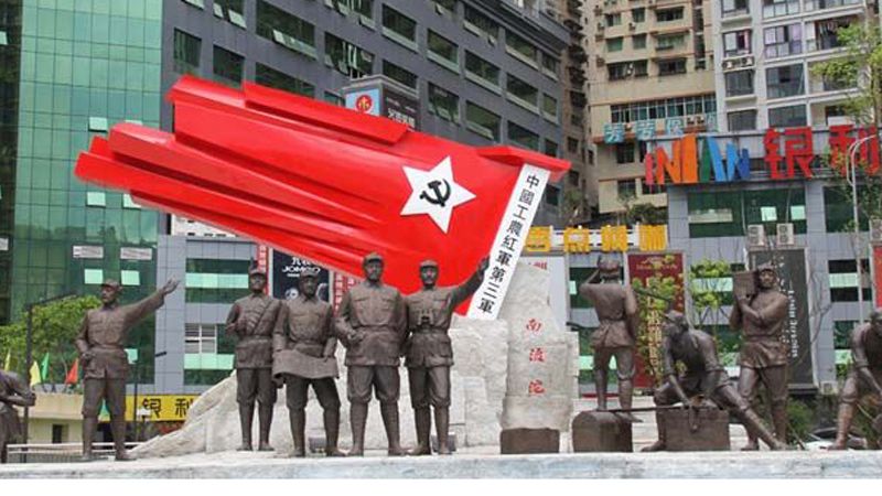 玻璃钢雕塑,战士铜雕,解放军雕像