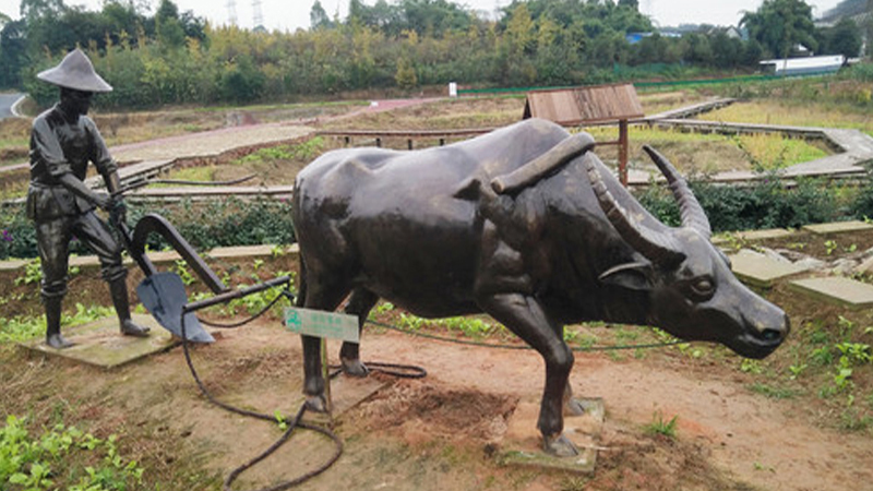 牛铜雕,园林景观雕塑,牛主题雕像