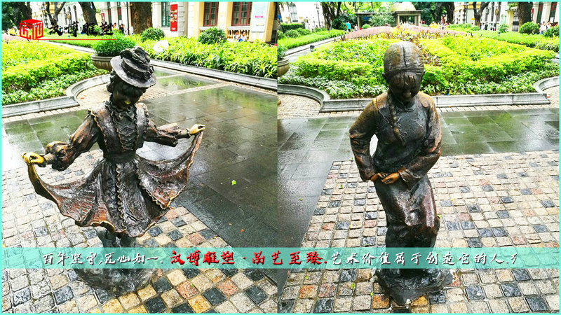 女孩雕塑,户外雕塑,现代工艺铜雕